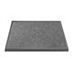 Bolero Black Brushed Mix Outdoor Tempered Glass Table Top Square Grey Trim 700mm