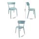 Bolero Mila Café Chairs Icy Blue (2 pack)