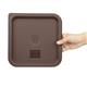 Hygiplas Square Food Storage Container Lid Brown Medium