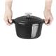 Vogue Black Round Casserole Dish 3.2Ltr