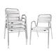 Bolero Aluminium Stacking Chairs Arched Arms (4 Pack)
