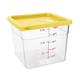Hygiplas Square Food Storage Container Lid Yellow Medium