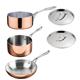 Vogue Cook Like A Pro 3-Piece Tri-Wall Copper Cookware Set