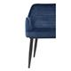 Bolero Lia Velvet Effect Chairs Dark Navy (2 Pack)