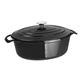 Vogue Black Oval Casserole Dish 5Ltr