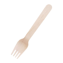 Fiesta Compostable Disposable Wooden Forks (100 Pack)