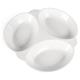 Olympia Whiteware Vegetable Dishes 3 Section 250mm (6 pack)