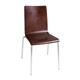 Bolero Square Back Side Chair Dark Chocolate Finish (4 Pack)