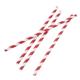 Fiesta Compostable Paper Straws Red Stripes (250 Pack)