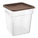 Hygiplas Square Food Storage Container Lid Brown Large