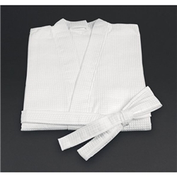 Mitre Essentials Honeycomb Bathrobe White Large