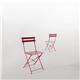 Bolero Perth Red Pavement Style Steel Folding Chairs (Pack 2)