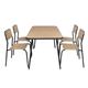 Bolero Santorini Rectangular Table Wood Effect 1400mm
