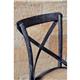 Bolero Wooden Dining Chair with Cross Backrest Black Wash Finish (Box 2)
