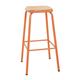Bolero Cantina High Stools with Wooden Seat Pad Orange (4 pack)