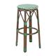 Bolero Parisian Style PE Rattan Bar Stools Green Dot Mix (2 Pack)