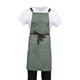 Southside Linen Blend Bib Apron Forest Green