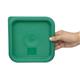 Hygiplas Polycarbonate Square Food Storage Container Lid Green Small