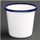 Olympia Enamel Sauce Cup White and Blue (Pack of 6)