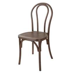Bolero Soho Bentwood Style Resin Chairs Walnut (4 Pack)