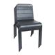 Bolero Amalfi Slatted Steel Side Chairs Grey (4 Pack)