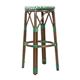 Bolero Parisian Style PE Rattan Bar Stools Green Dot Mix (2 Pack)
