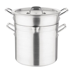 Vogue Aluminium Double Boiler Pan With Lid 28cm