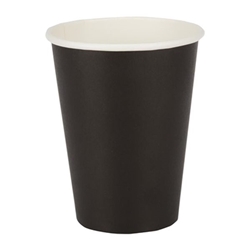 Fiesta Recyclable Coffee Cups Single Wall Black 340ml / 12oz (1000 Pack)