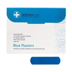 Beaumont Dependaplast Blue Plasters 75x 25mm (100 Pack)