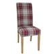 Bolero Austin Dining Chairs Wine Tartan (2 pack)