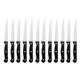Olympia Serrated Steak Knives Black Handle (12 Pack)