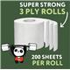Cheeky Panda 3-Ply Toilet Tissue 5x 9 Rolls (Pack of 45) PFTOILT9X5