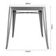 Bolero Bistro Square Steel Table Gun Metal 668mm