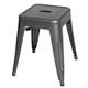 Bolero Bistro Steel Low Stool Gun Metal (4 pack)