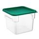 Hygiplas Square Food Storage Container Lid Green Medium