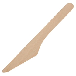 Fiesta Compostable Disposable Wooden Knives (100 pack)
