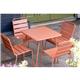 Bolero Amalfi Slatted Square Steel Folding Table Terracotta 700mm