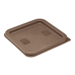 Hygiplas Square Food Storage Container Lid Brown Small