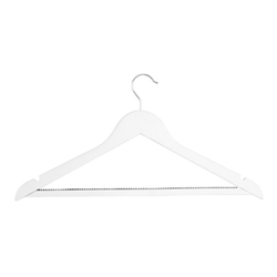 Bolero White Wooden Hangers (10 Pack)