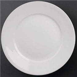 Olympia Athena Wide Rimmed Plates 280mm/11" White (6 Pack)