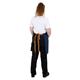 Southside Short Length Bib Apron Denim Blue with Tan Ties