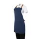 Southside Short Length X-Cross Back Bib Apron Denim Blue with Tan Ties