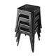 Bolero Bistro Steel Low Stool Black (4 pack)