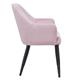 Bolero Lia Velvet Effect Chairs Dusty Pink (2 Pack)