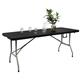 Bolero Rectangular Centre Folding Utility Table Black 6ft (Single)