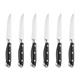 Olympia Premium Riveted Steak Knives with Black ABS Handles (6 pack)