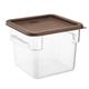 Hygiplas Square Food Storage Container Lid Brown Medium