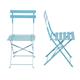 Bolero Perth Blue Pavement Style Steel Folding Chairs (2 pack)