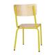 Bolero Cantina Side Chairs with Wooden Seat & Backrest Yellow (4 Pack)
