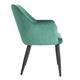 Bolero Lia Velvet Effect Chairs Dark Green (2 Pack)